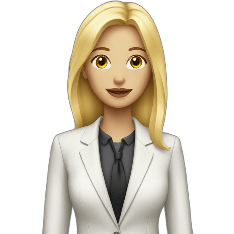 blond woman in a suit emoji