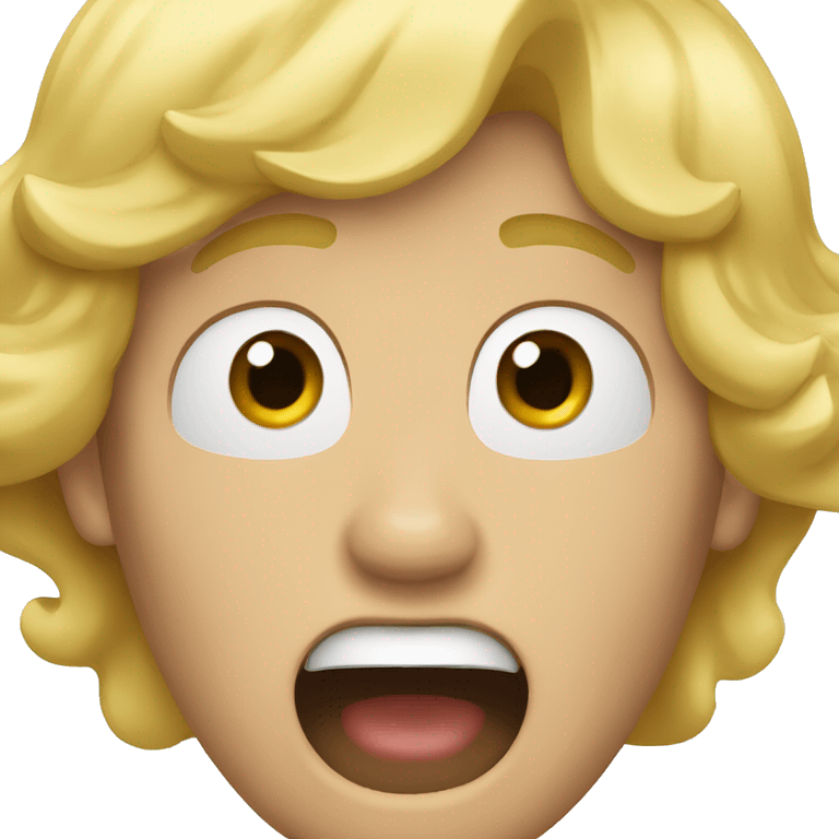 A blonde man screaming emoji