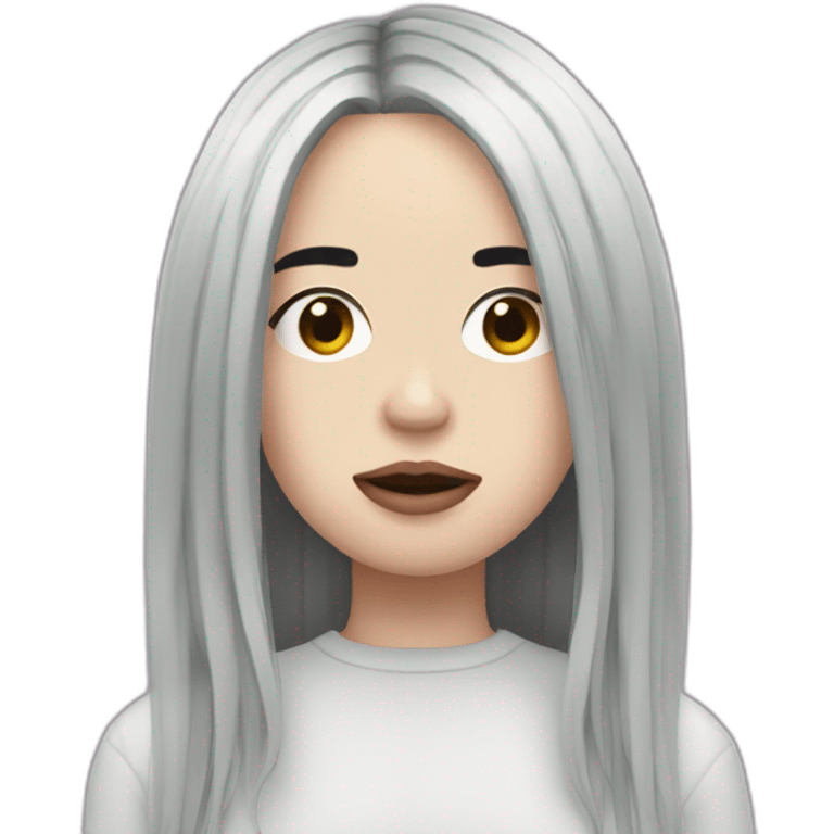 Billie-eilish-with-Black-hair emoji