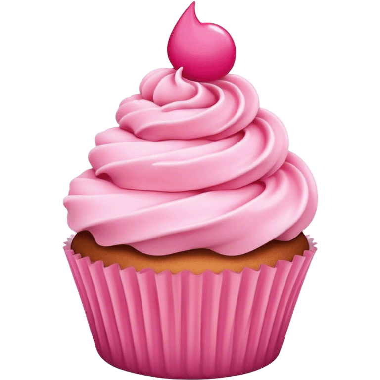 Cupcake with pink icing emoji