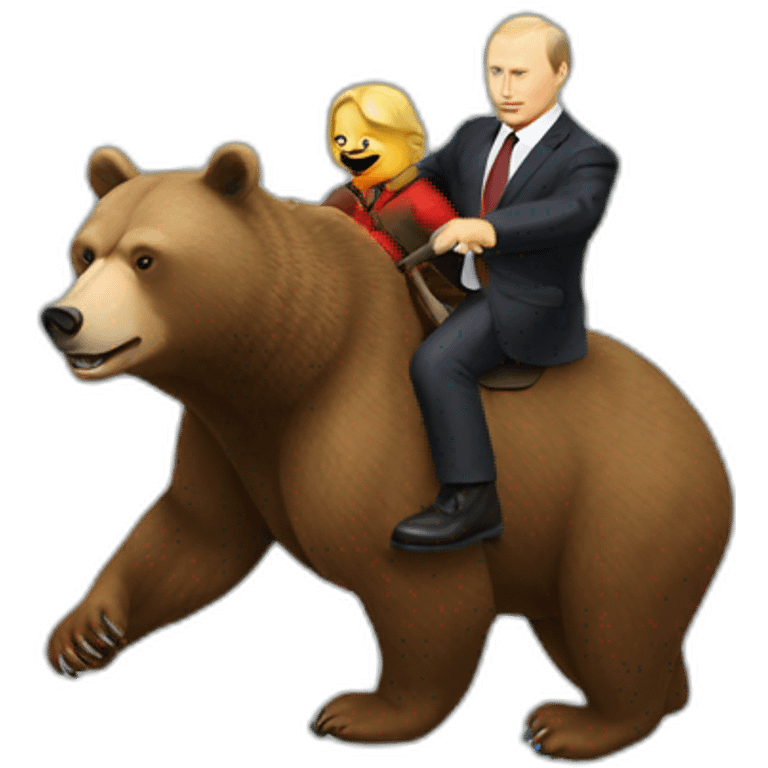 bear riding putin, the bear is the rider emoji