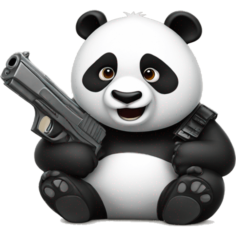 Panda with a gun emoji