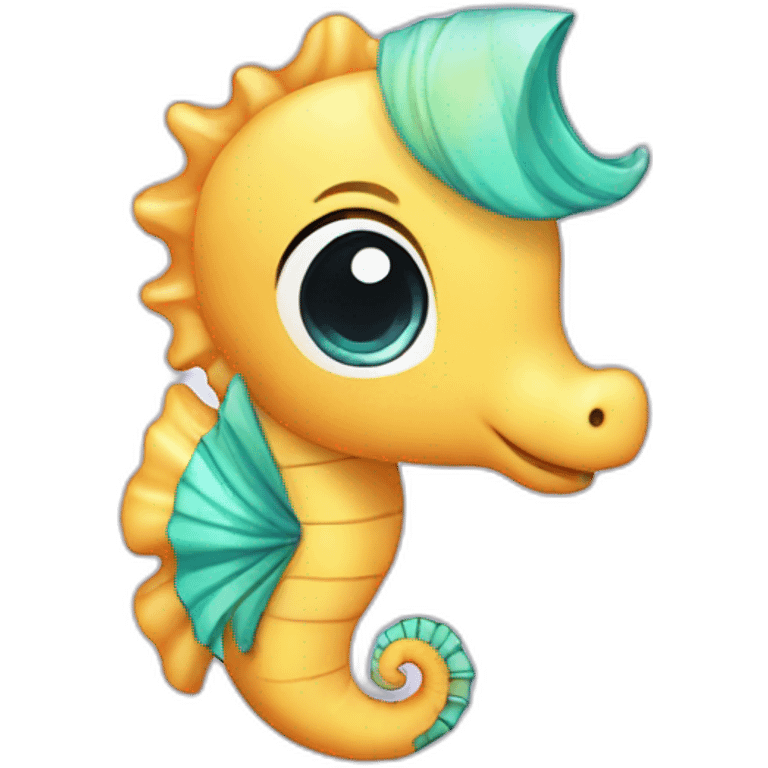 cute kawaii seahorse emoji