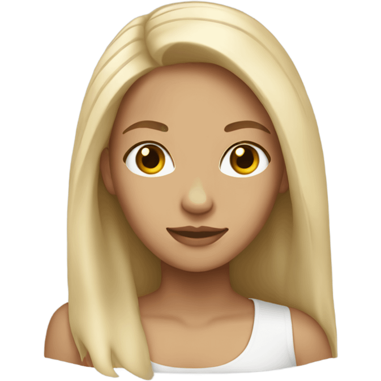 Tan white blonde girl emoji