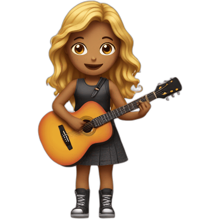 girl with guitar emoji