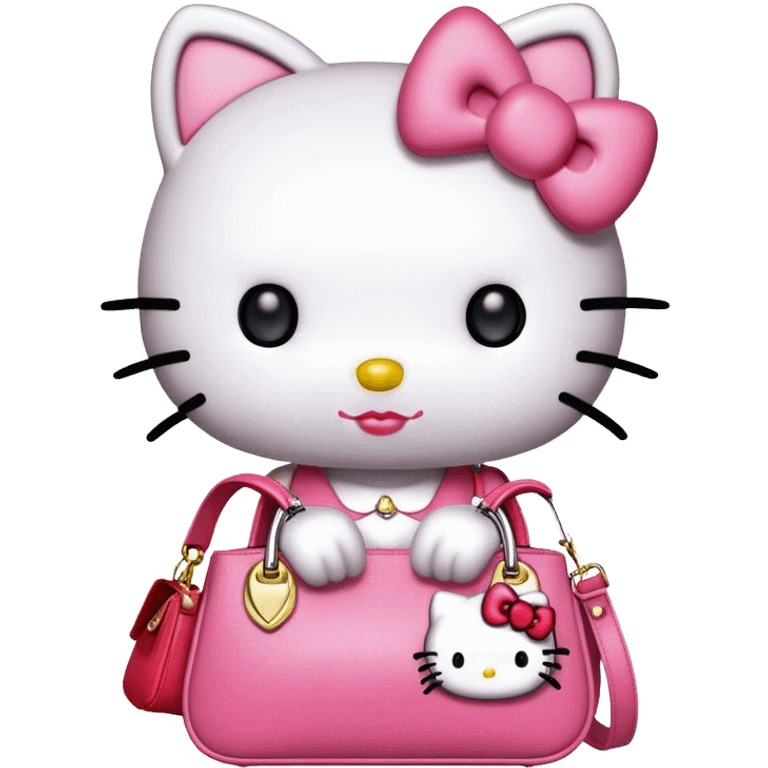 Hello kitty with a handbag  emoji