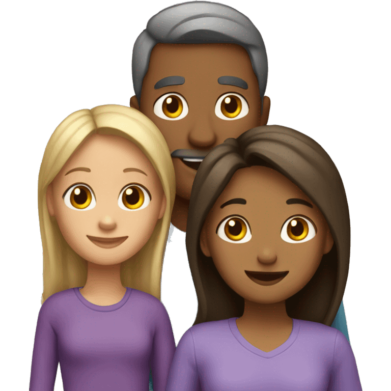 a family with 2 daughters emoji