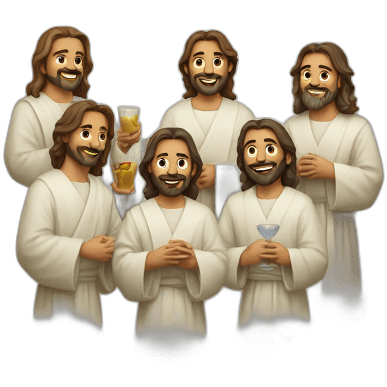 Jésus et ses disciples emoji