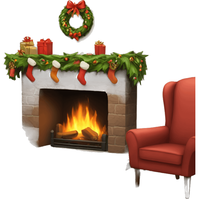 christmas fireplace emoji