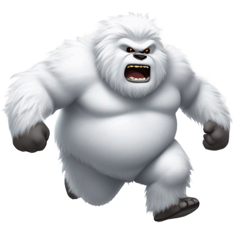 fat yeti run emoji