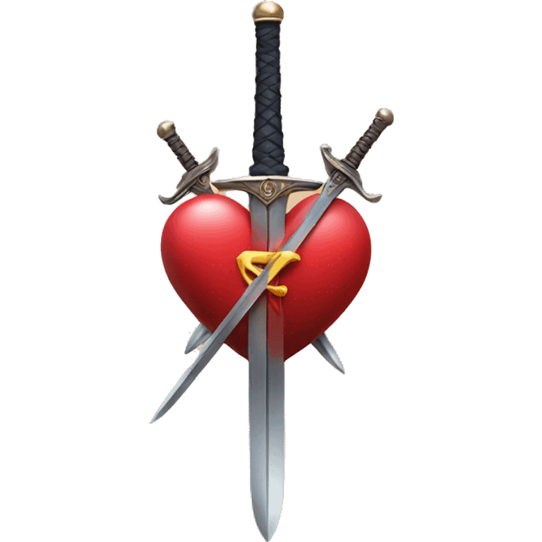 Heart and sword  emoji