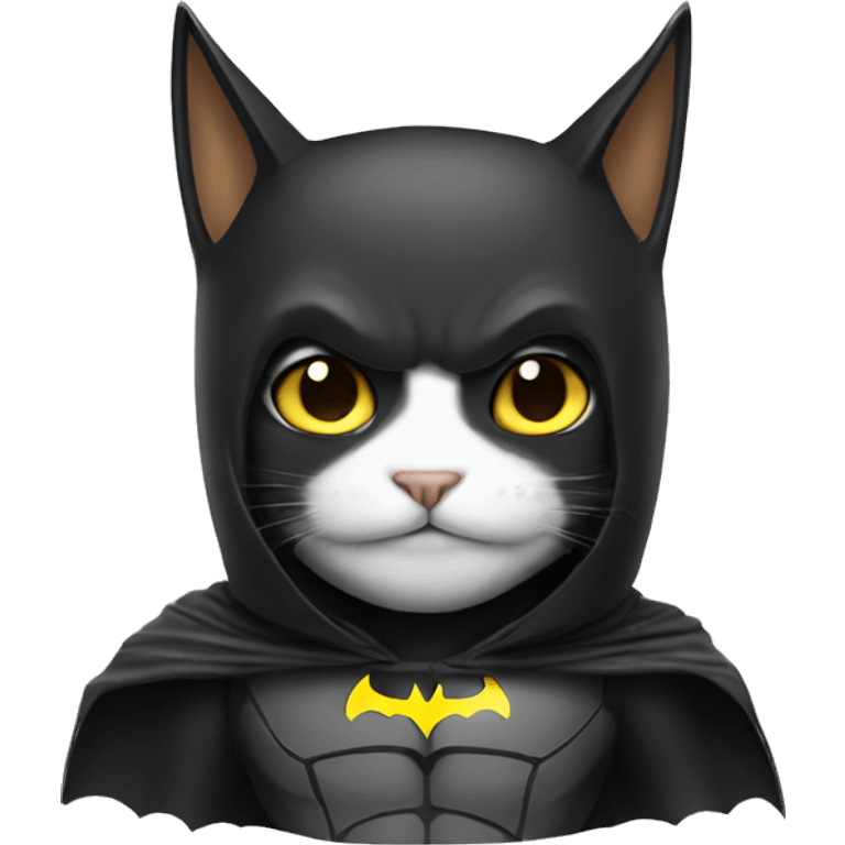 cat wearing batman suit emoji