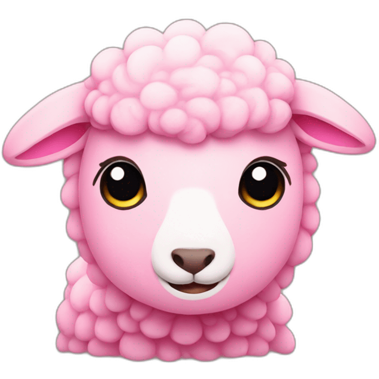 Cute Pink sheep emoji