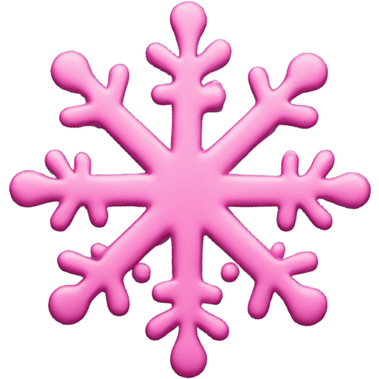 Pink snow flake emoji