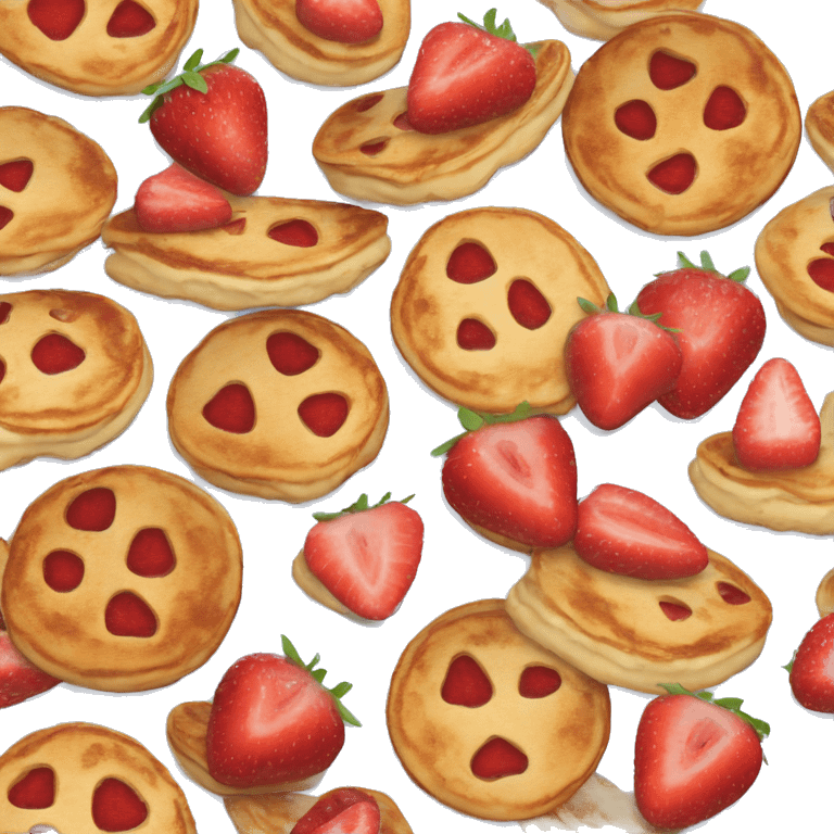 strawberry pancakes  emoji