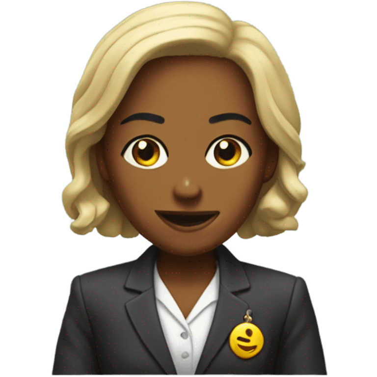 kamala at the bank emoji