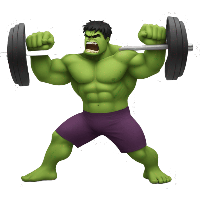 Hulk working out emoji