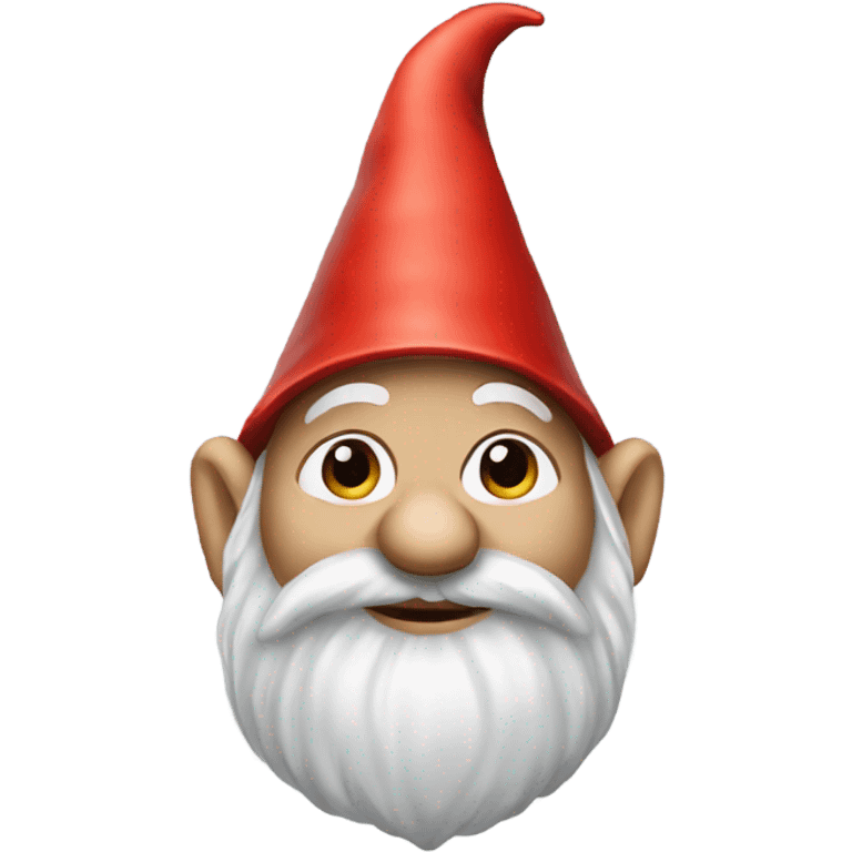 gnome with only nose showing emoji