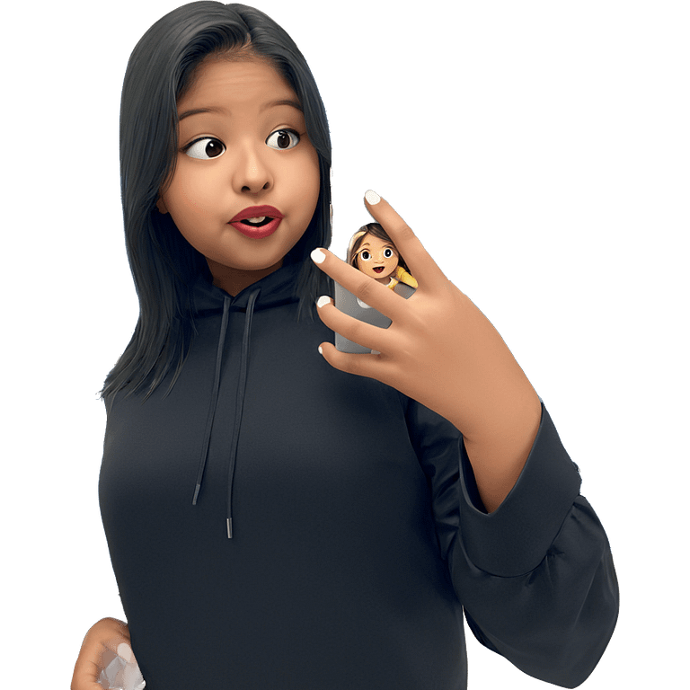 girl with phone in locker emoji