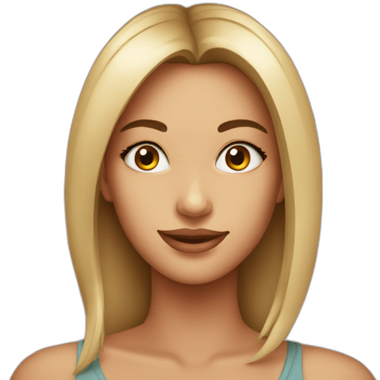 Beautifull girl face emoji