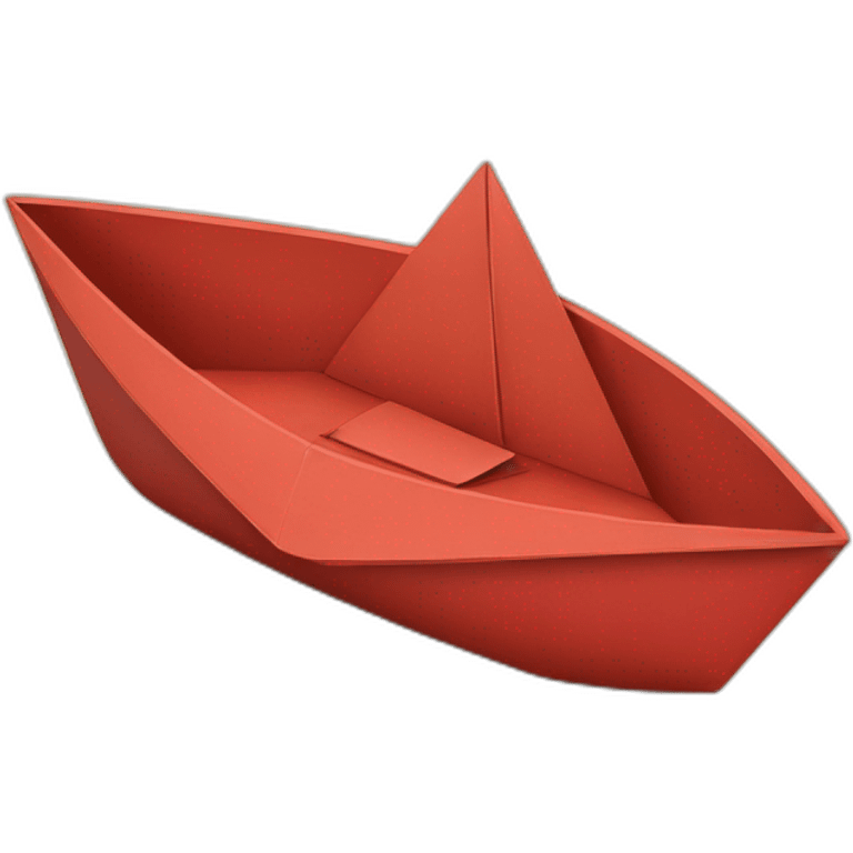 Red paper boat emoji