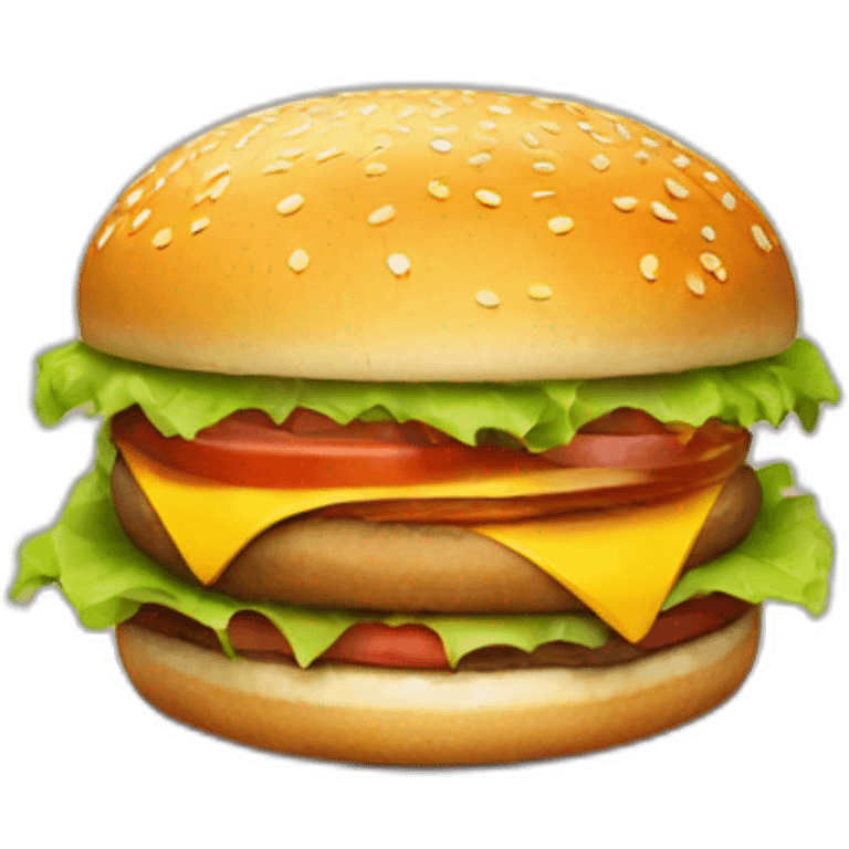 Burger-happy emoji