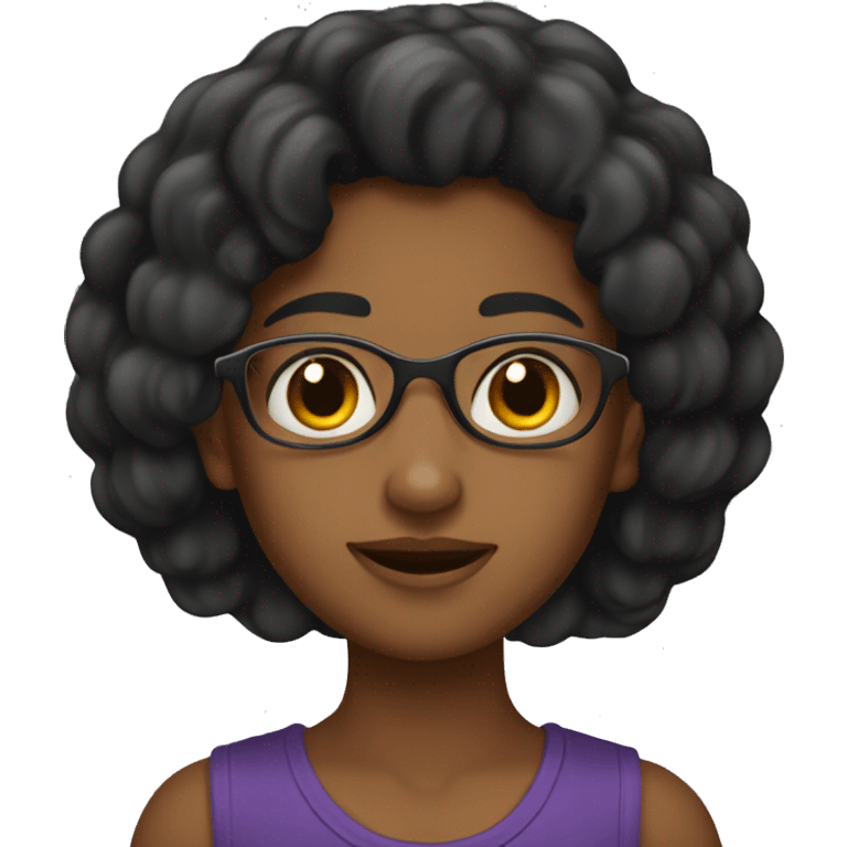 nena de pelo negro  emoji