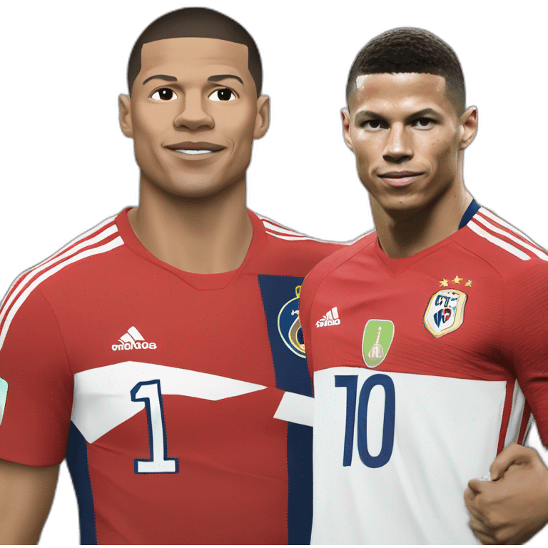 Mbappé tape Ronaldo emoji