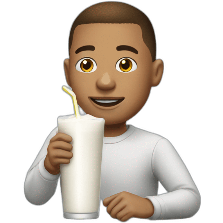 Mbappé drink milk emoji