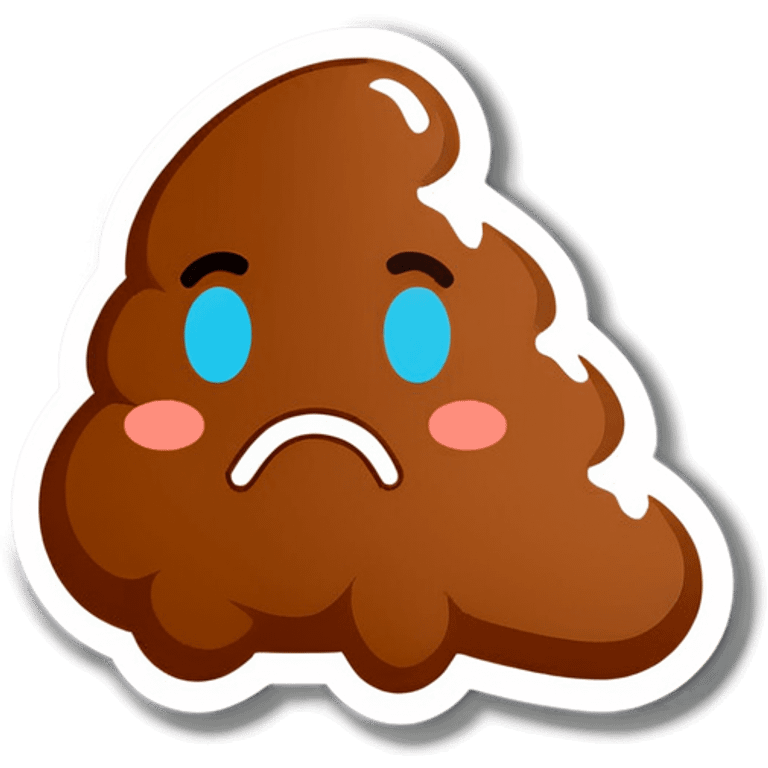 sad poop emoji