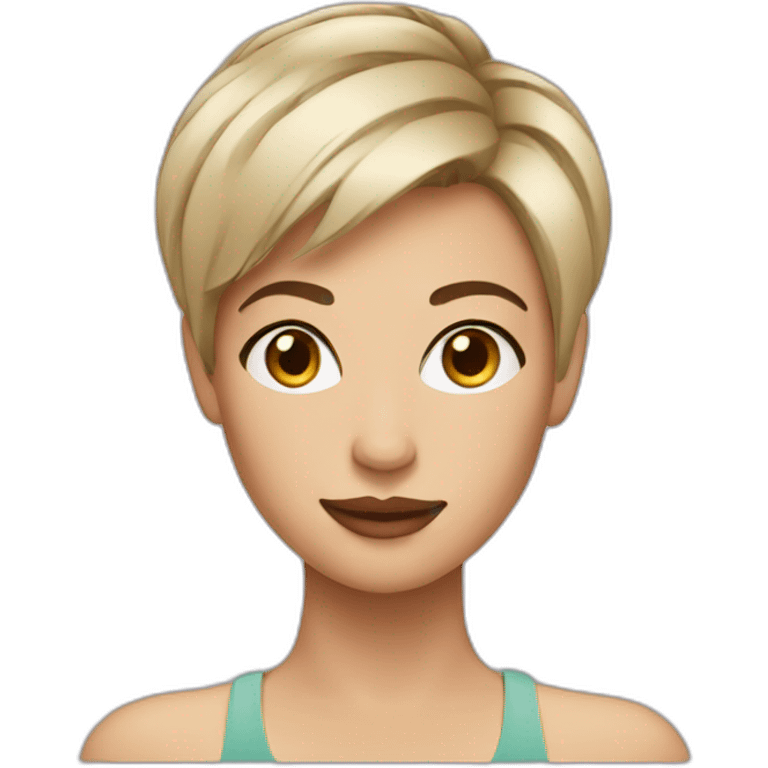 woman with asymetric pixie haircut emoji