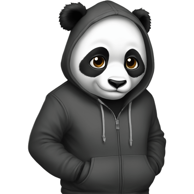 Panda with hoodie  emoji