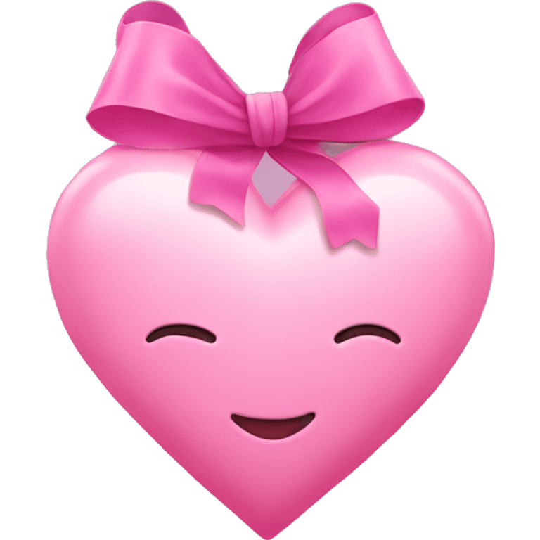 Heart with a pink bow emoji