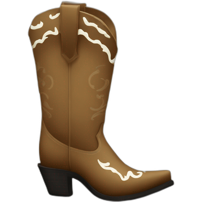 Santiag boot originally with white pattern emoji