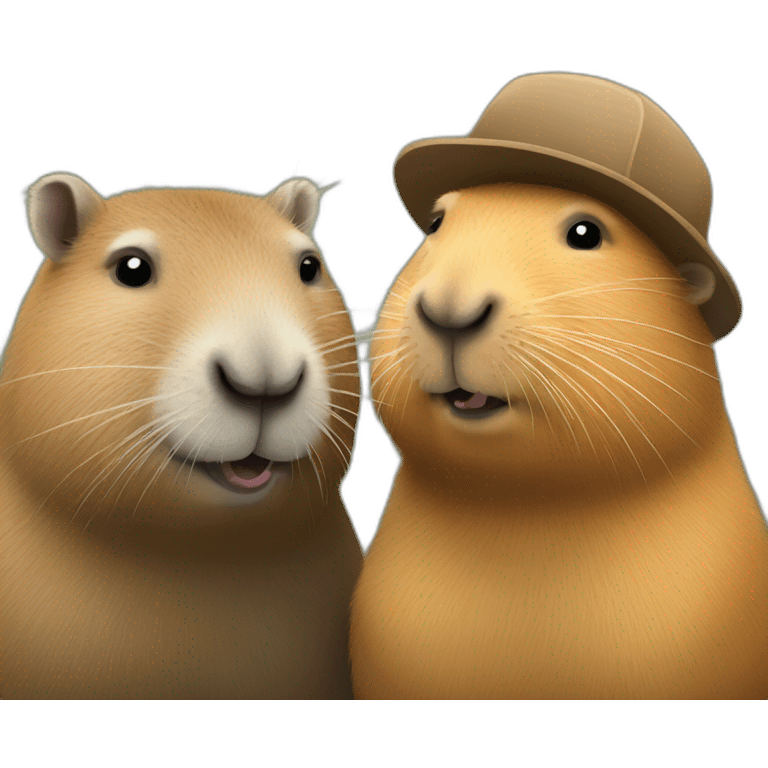 Capybara with friend emoji