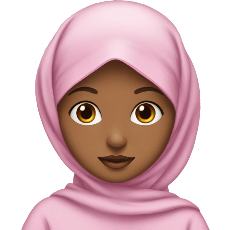 Hijabi with baby pink bow  emoji