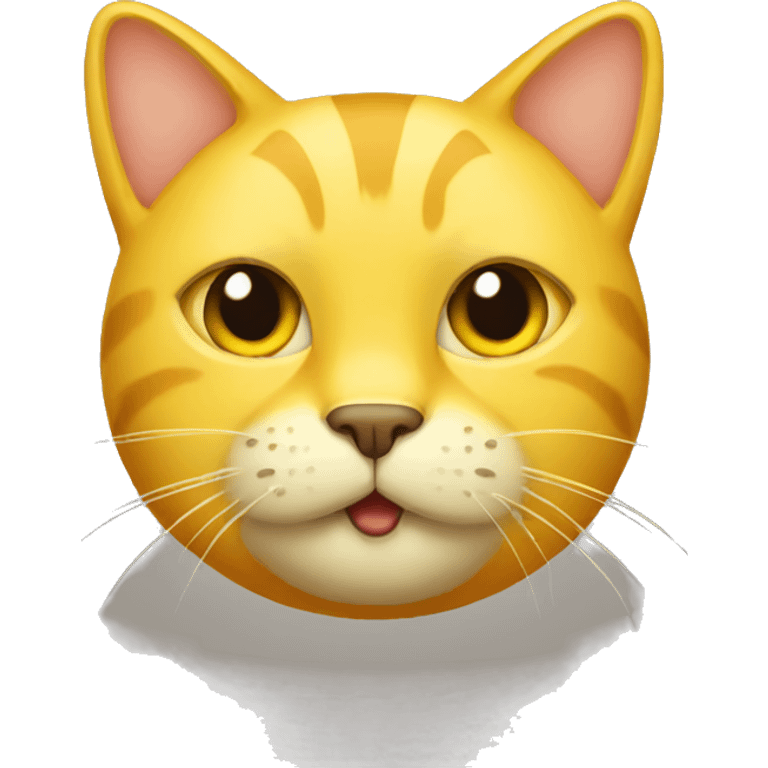 A yellow cat with a beard emoji