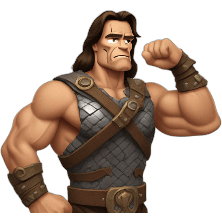 Conan the barbarian Arnold Schwarzenegger salute emoji