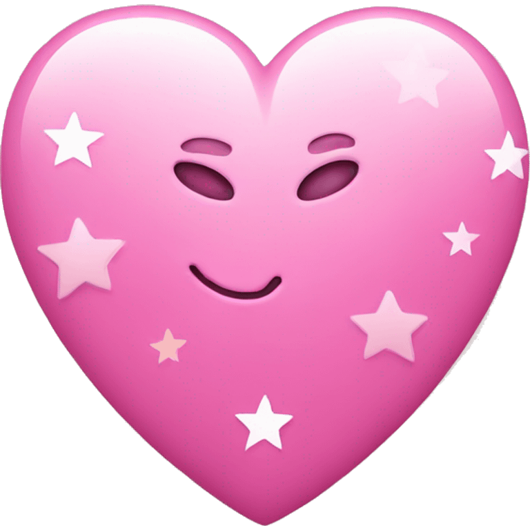 Pink heart with stars emoji