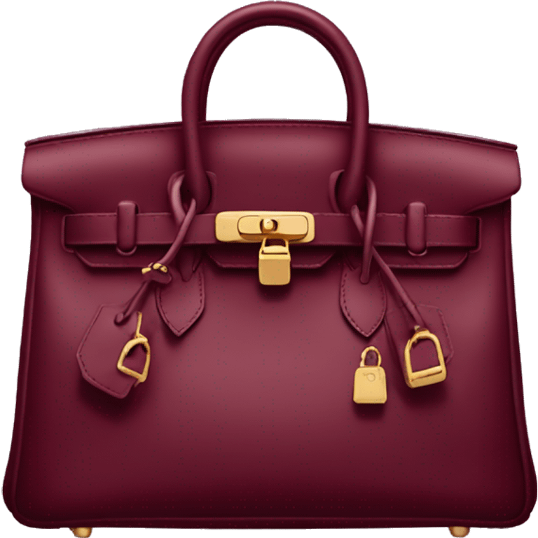 Burgundy birkin emoji