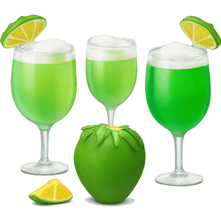 corazón verde con  tres margaritas emoji