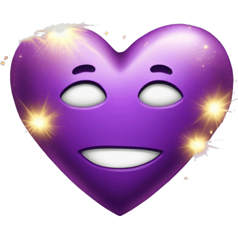 Sparkles over Purple Heart emoji