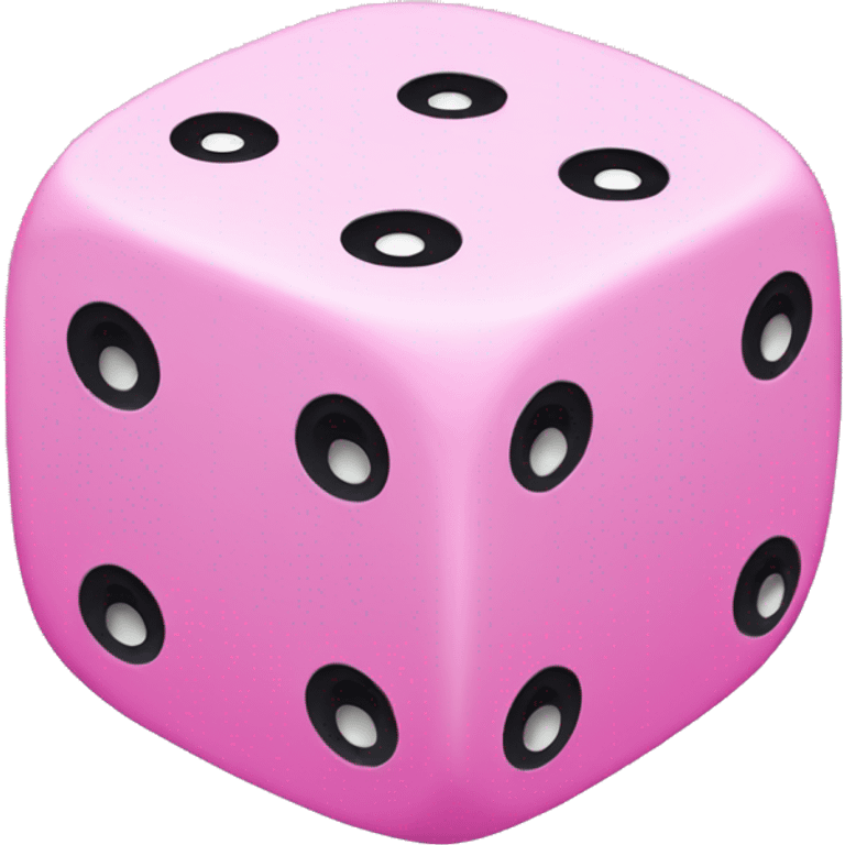 Pink dice emoji