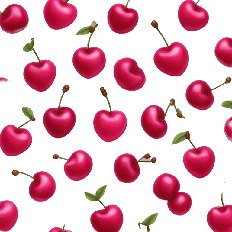 cherries with pink bows emoji