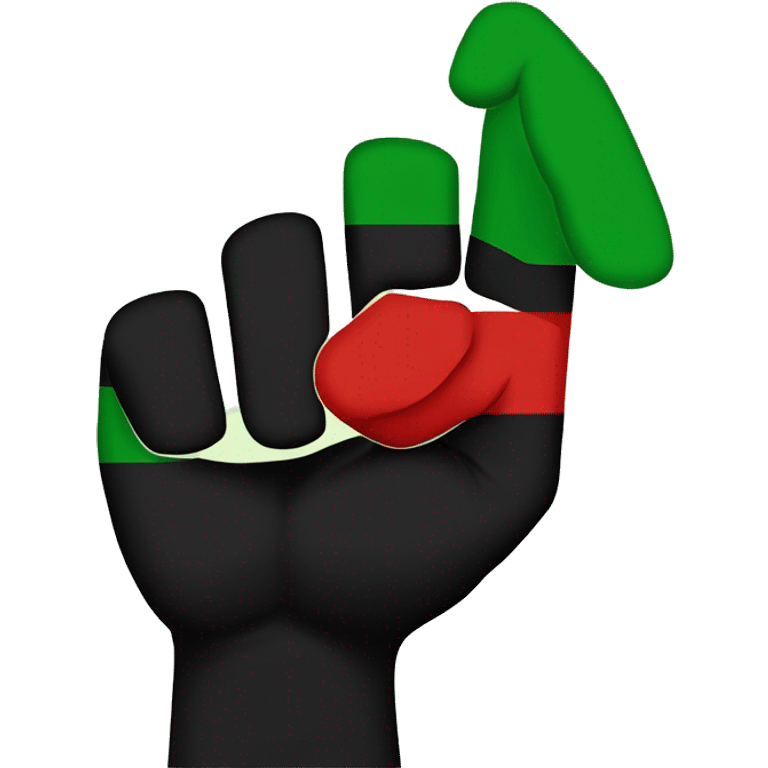 Black Power Fist and “Red and Black and Green” and “Red Black Green Flag”- Juneteenth - “Freedom is NOT free! It Has a Cost!” emoji