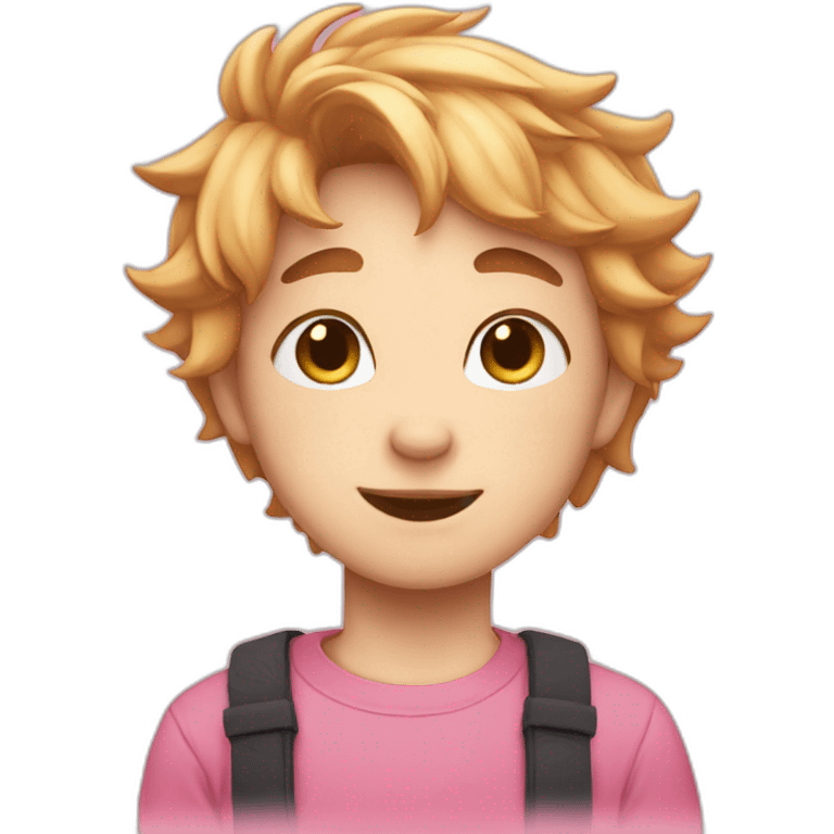 cat boy pink hier emoji