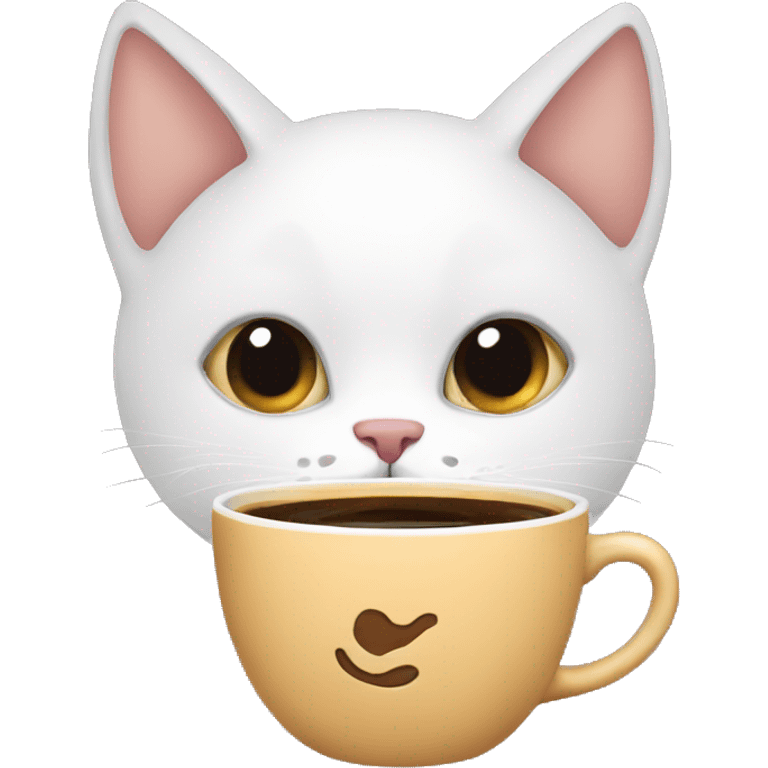 Cats drinking coffee  emoji