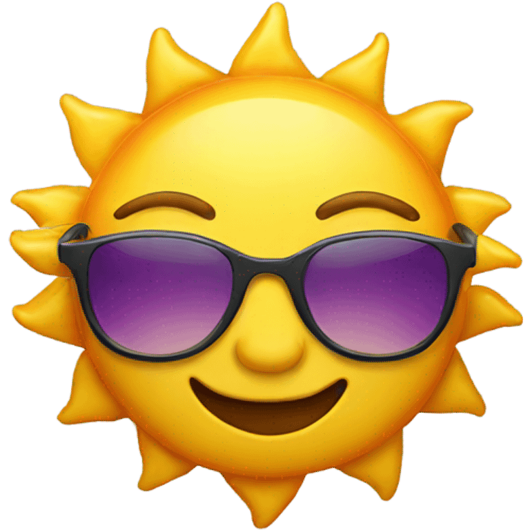 Sun with glasses emoji