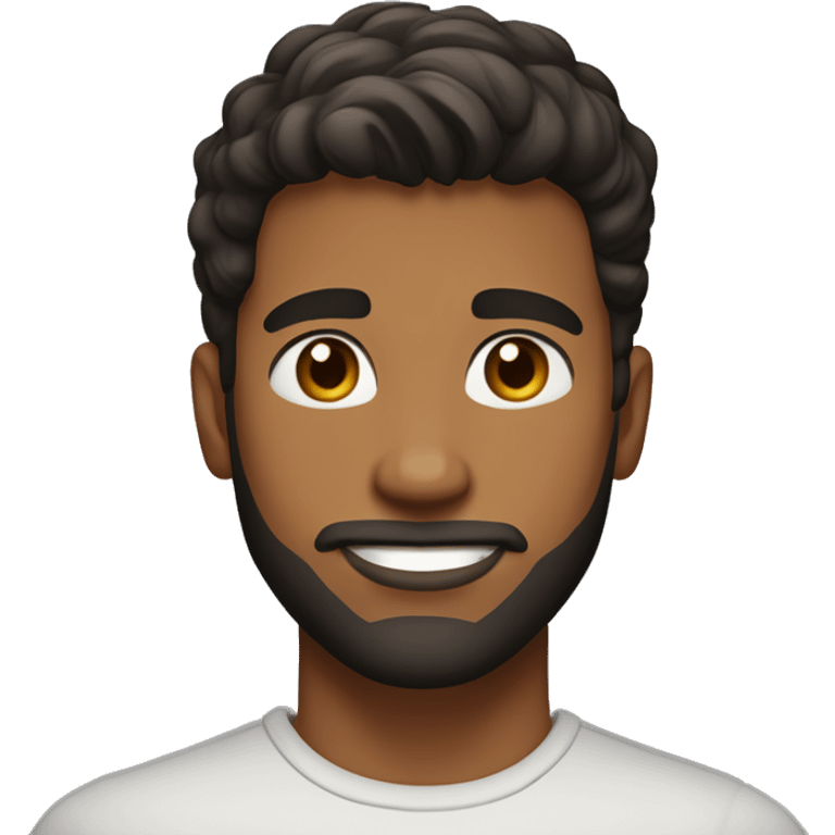 Young man with a warm medium skin tone, thick dark hair with fade on the sides, neatly trimmed beard, and an oval-shaped face.







 emoji