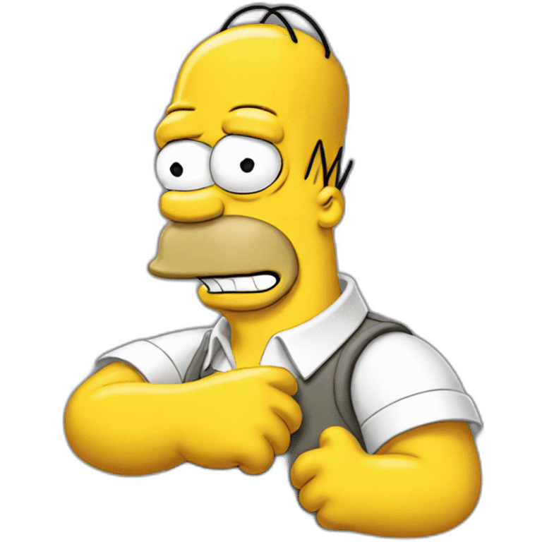 homer simpson with hair emoji